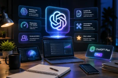 Entorno profesional con herramientas avanzadas de inteligencia artificial