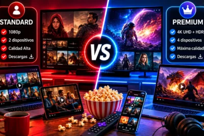 Comparativa entre planes de streaming Standard y Premium