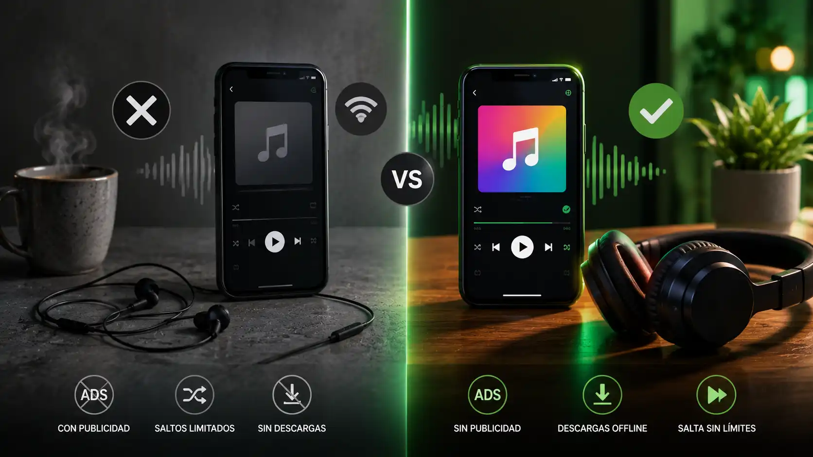Comparativa entre Spotify Free y Spotify Premium